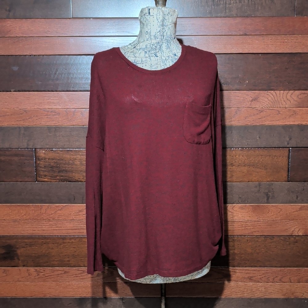 Merona Maroon Long Sleeve Tee